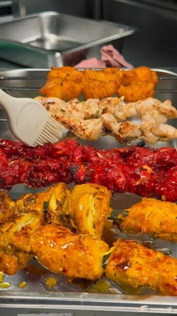 Fresh barbecue being prepared at Marigold Hotel restaurant